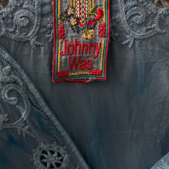 Johnny Was Eyelet Scotia Tunic in Sapphire M NWOT - Picture 7 of 7